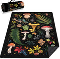 Mushroom Picnic Blankets Waterproof Foldable, 60″X80″Thick Three Layer Picnic Mat Outdoor Blanket for Grass,Cute Beach Blanket Sandproof Picnic Accessories for Camping Party Park Hiking