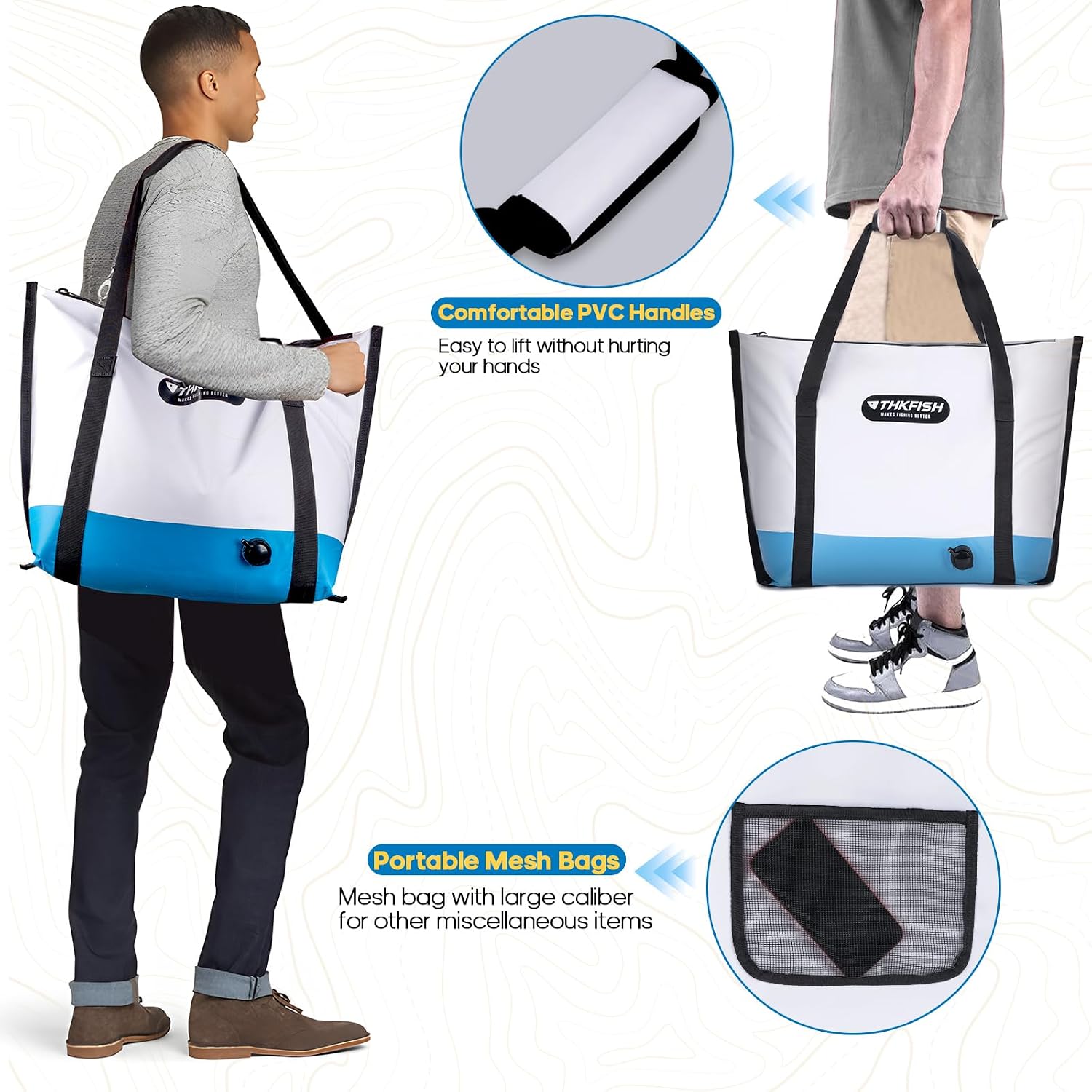 THKFISH Insulated Fish Cooler Bag, Fish Kill Bag for Caught Fish
