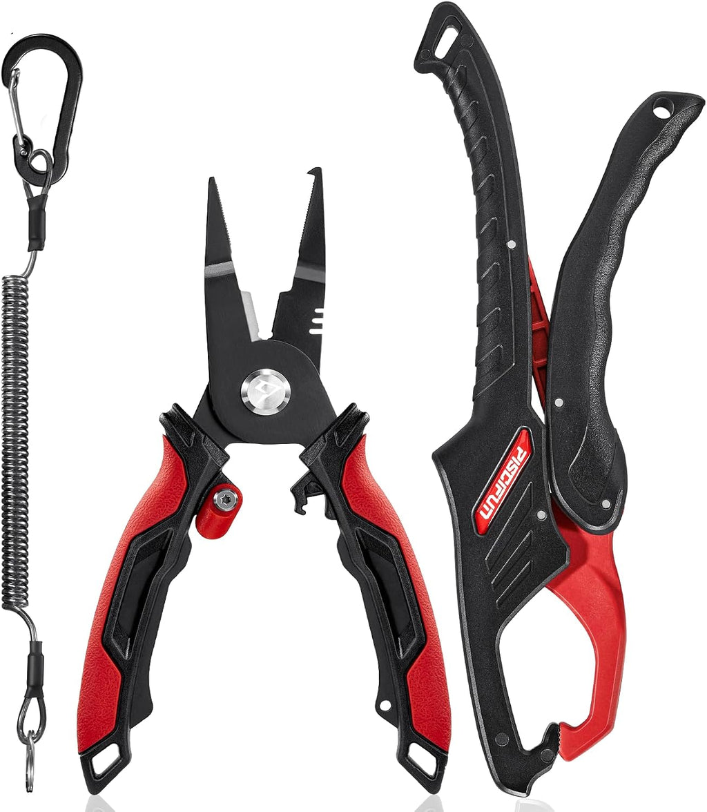 Piscifun 2pcs and 6pcs Fishing Tool Kit, Pliers and Fish Gripper