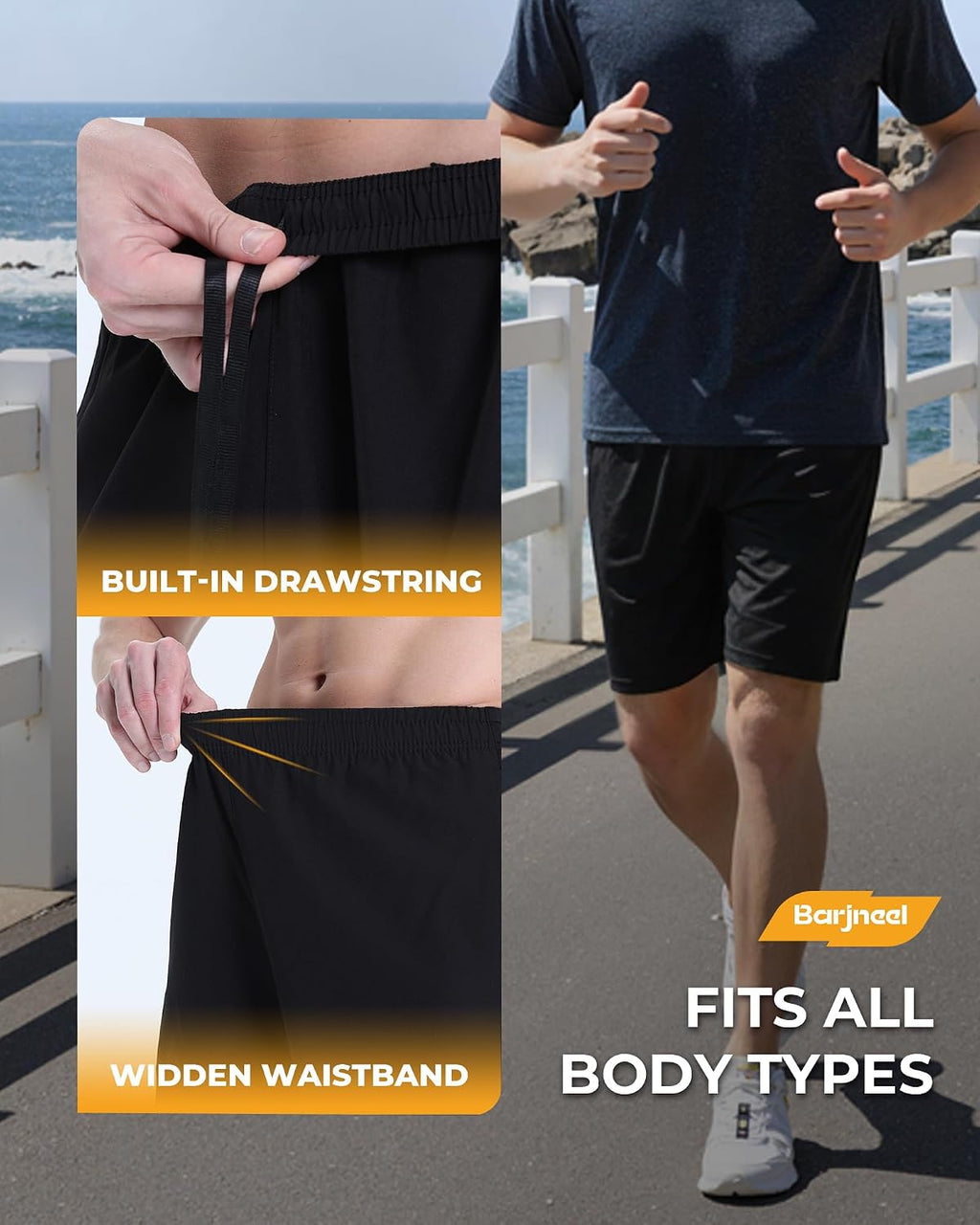 4 Pack Gym Mens Shorts - Basketball Athletic Shorts Fitness Clothing
