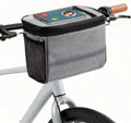 Bike Handlebar Bag, Front Bicycle Basket Cooler Pouch with Phone Holder