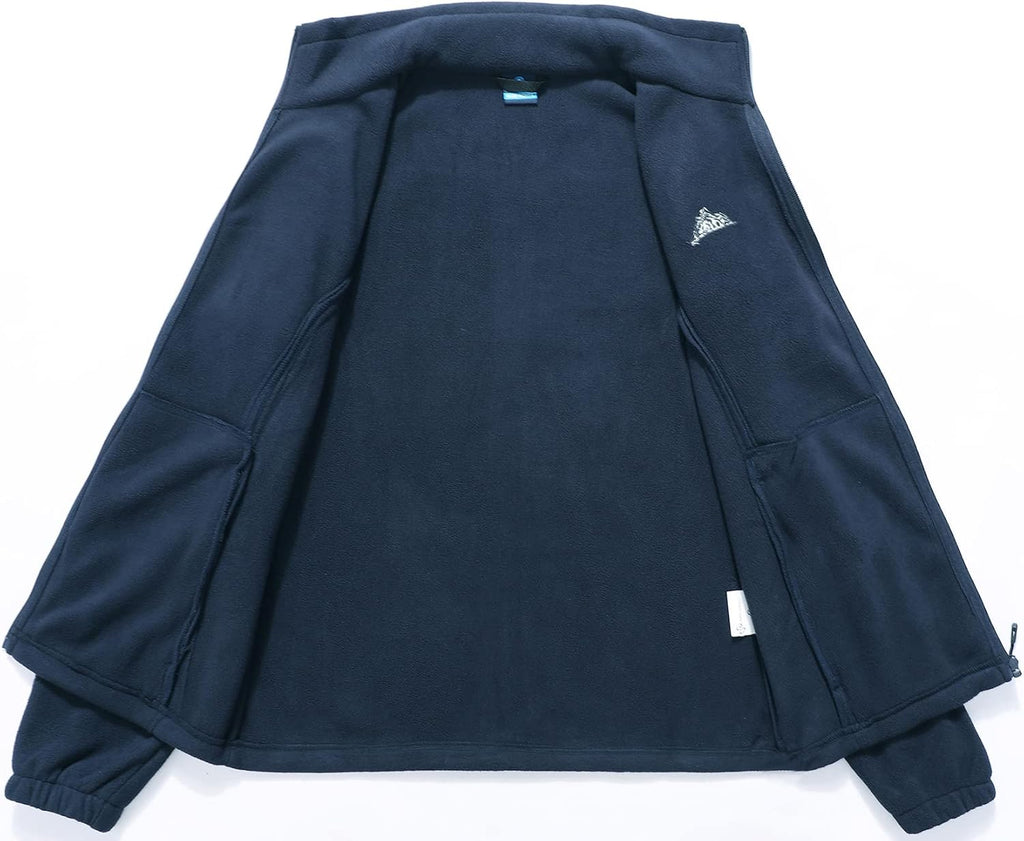 GIMECEN Women's Full Zip Soft Polar Fleece Jacket Outdoor Recreation Coat