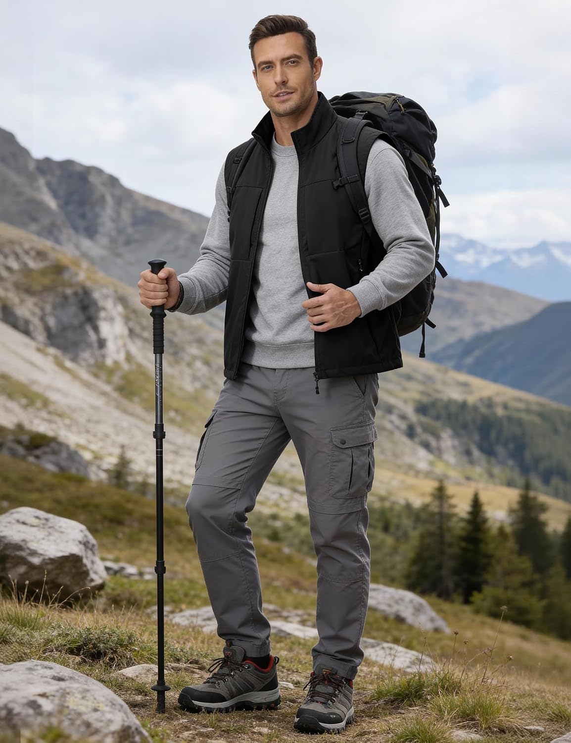Eisctnd Mens Lightweight Quick Dry Vest Sleeveless Outdwear Utility Jacket