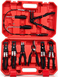 9pc Hose Clamp Pliers - Swivel Jaw and Flat Band for Radiator Hoses
