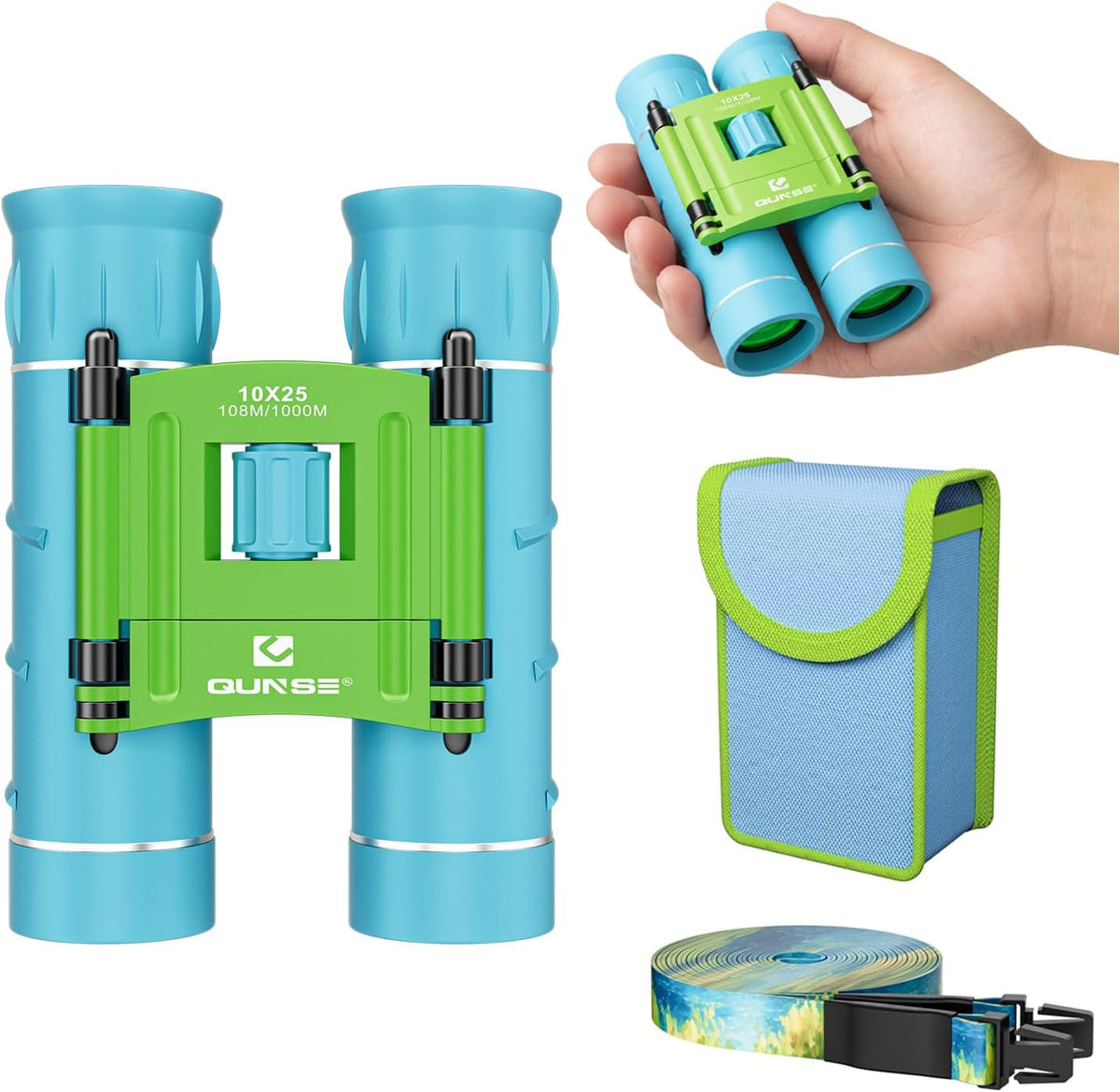 10x25 Binoculars for Adults Kids Waterproof Compact Bird Watching