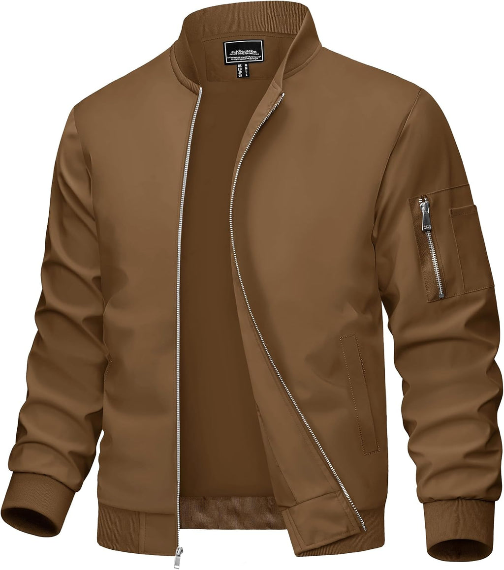 MAGCOMSEN Men's Bomber Jacket Lightweight Windbreaker Spring Fall Jacket