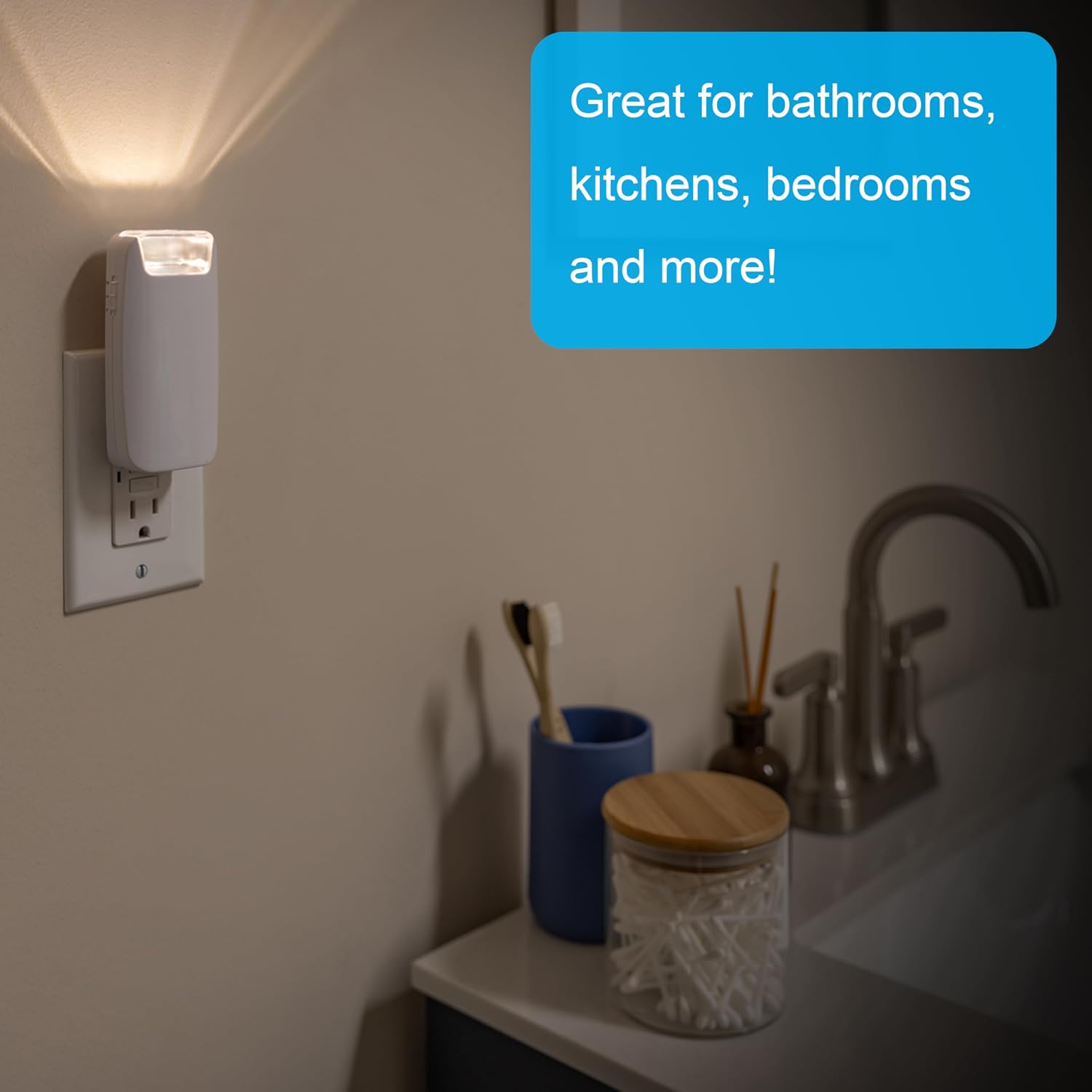 GE Plug in Power Failure Night Light with Dusk to Dawn Sensor, 2 Pack