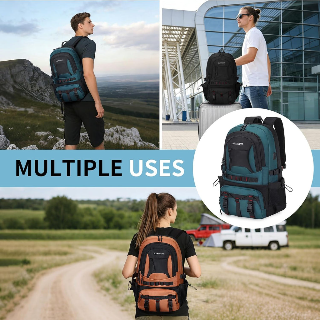 Hiking Daypack Camping Expandable Travel Backpack Men Women 40L