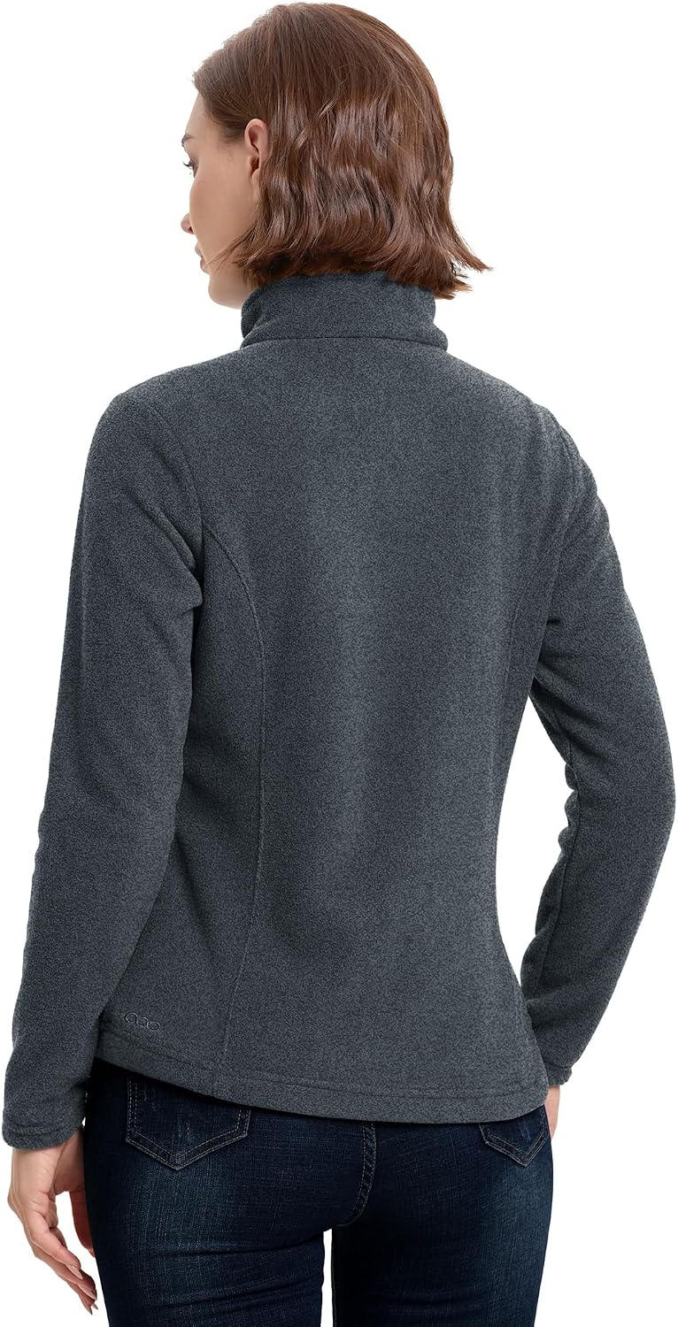 33,000ft Women's Polar Fleece Jacket Zip Up Lightweight Hiking Sweatshirt