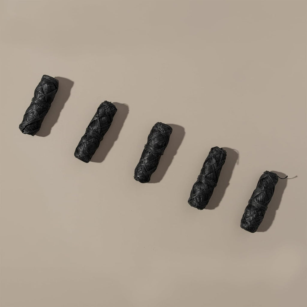TreeBird Bamboo Charcoal Dental Floss Refills | Pack of 5 (33 Yard Spools) | Mint Flavor, Candelilla Waxed | Refill Pack for Floss Holder | Kraft Paper Box