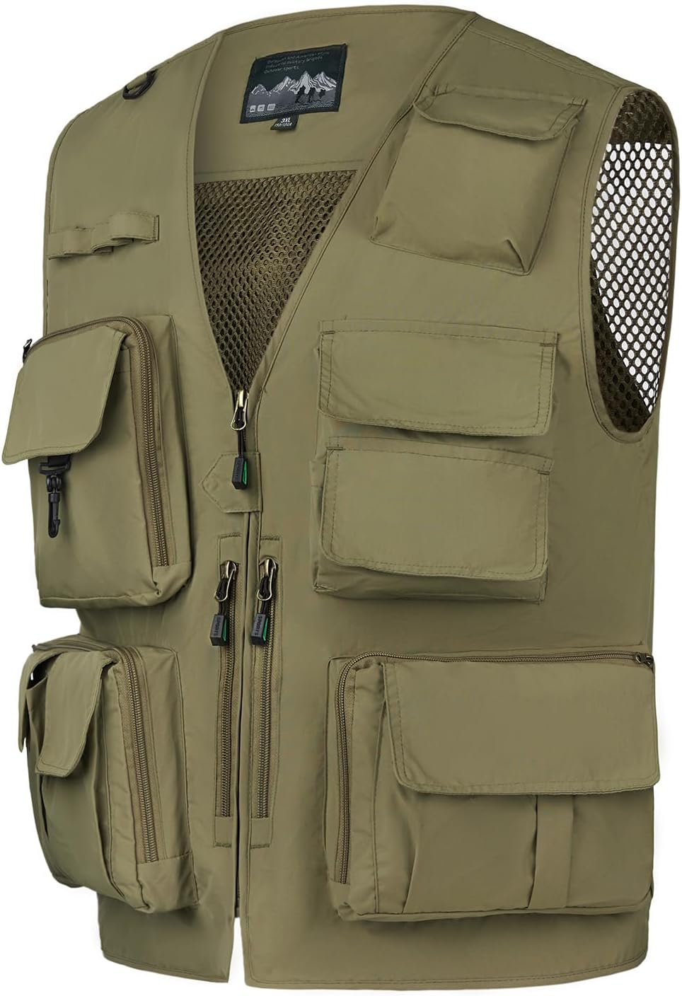 AOTORR Mens Outdoor Work Safari Cargo Photo Travel Fishing Vests for Men with Multi-pockets