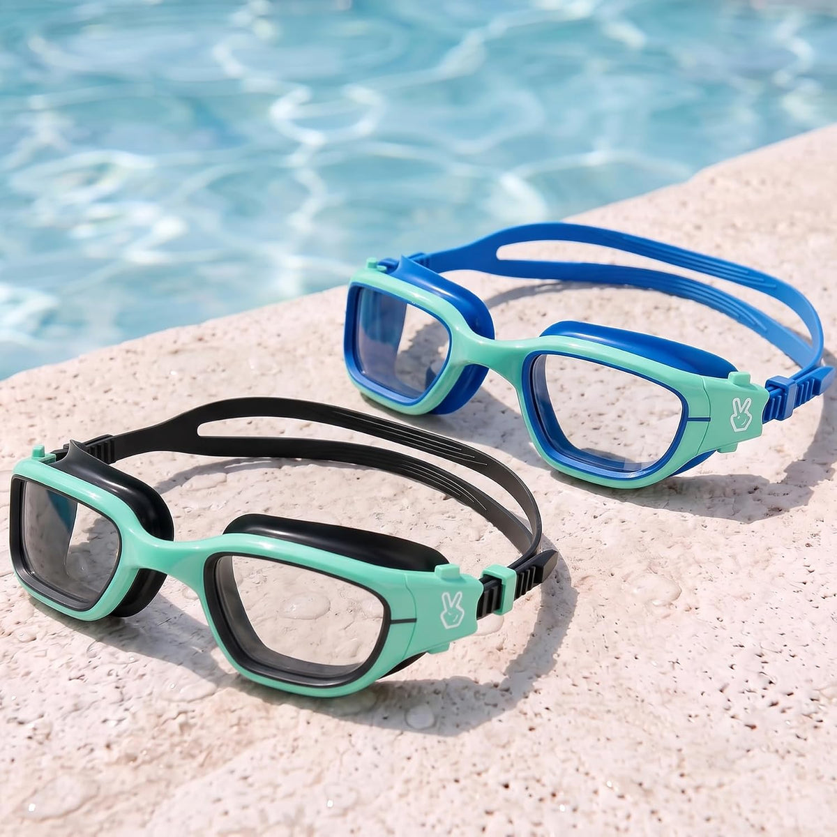 Vvinca Kids Swim Goggles Anti-Fog UV Protection No Leak for 3-14 Pool Swim