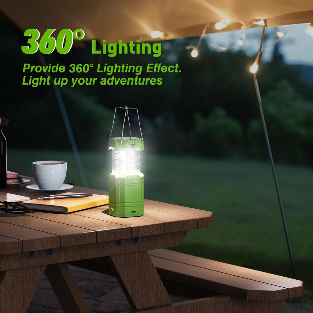 Electric Camping Lantern for Emergency, 3000mAh Solar Hand Crank Lantern