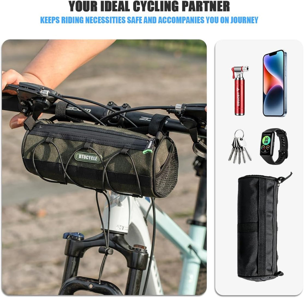 Bike Handlebar Bag Top Tube Bicycle Scooter Front Pouch with Shoulder Strap