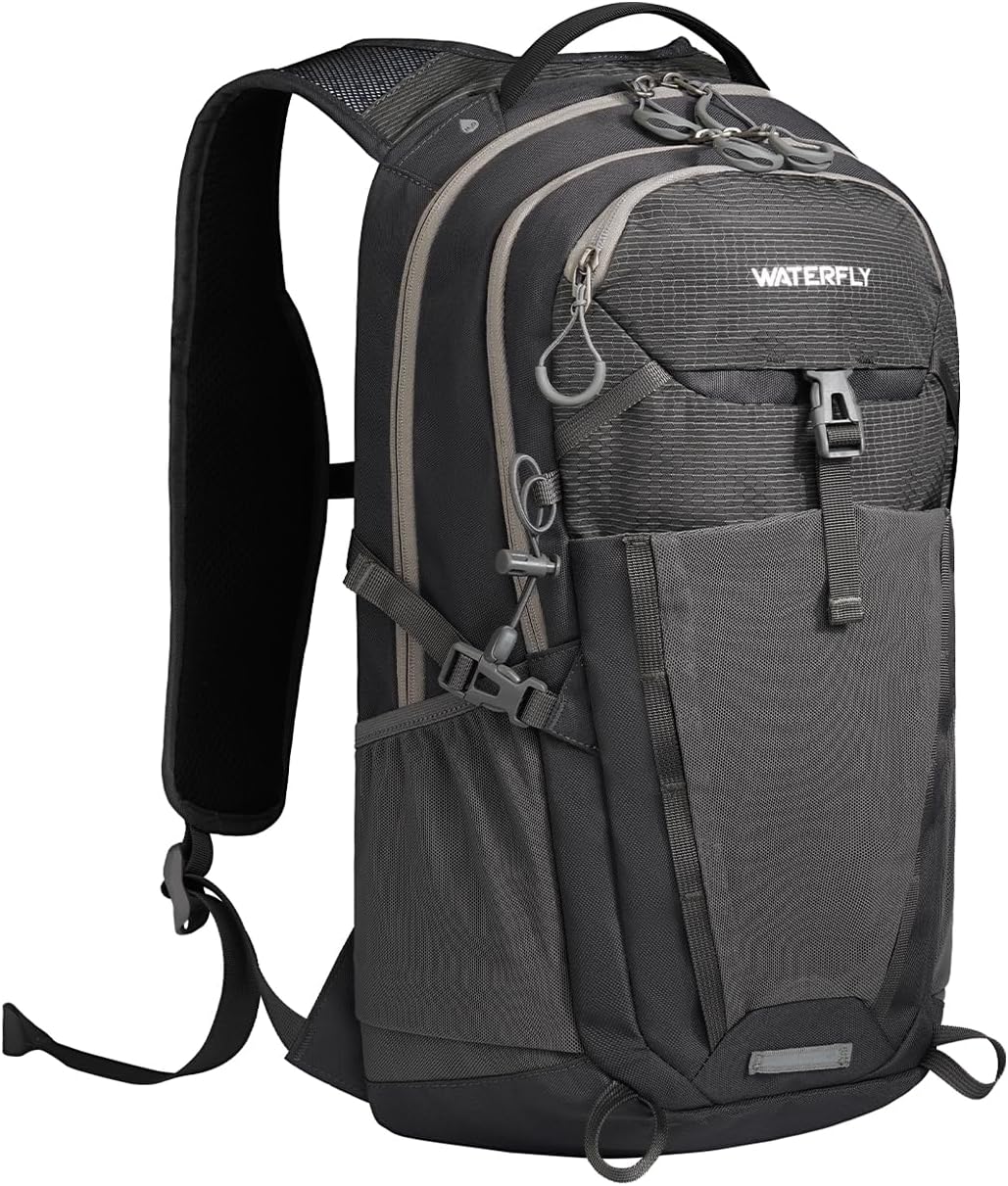 WATERFLY Small Lightweight Hiking Backpack: 20L Outdoor Daypack with Phone Pocket, Hydration Compatible, Breathable Backpanel, Multi-Compartment for Camping Trekking Travel Women Men