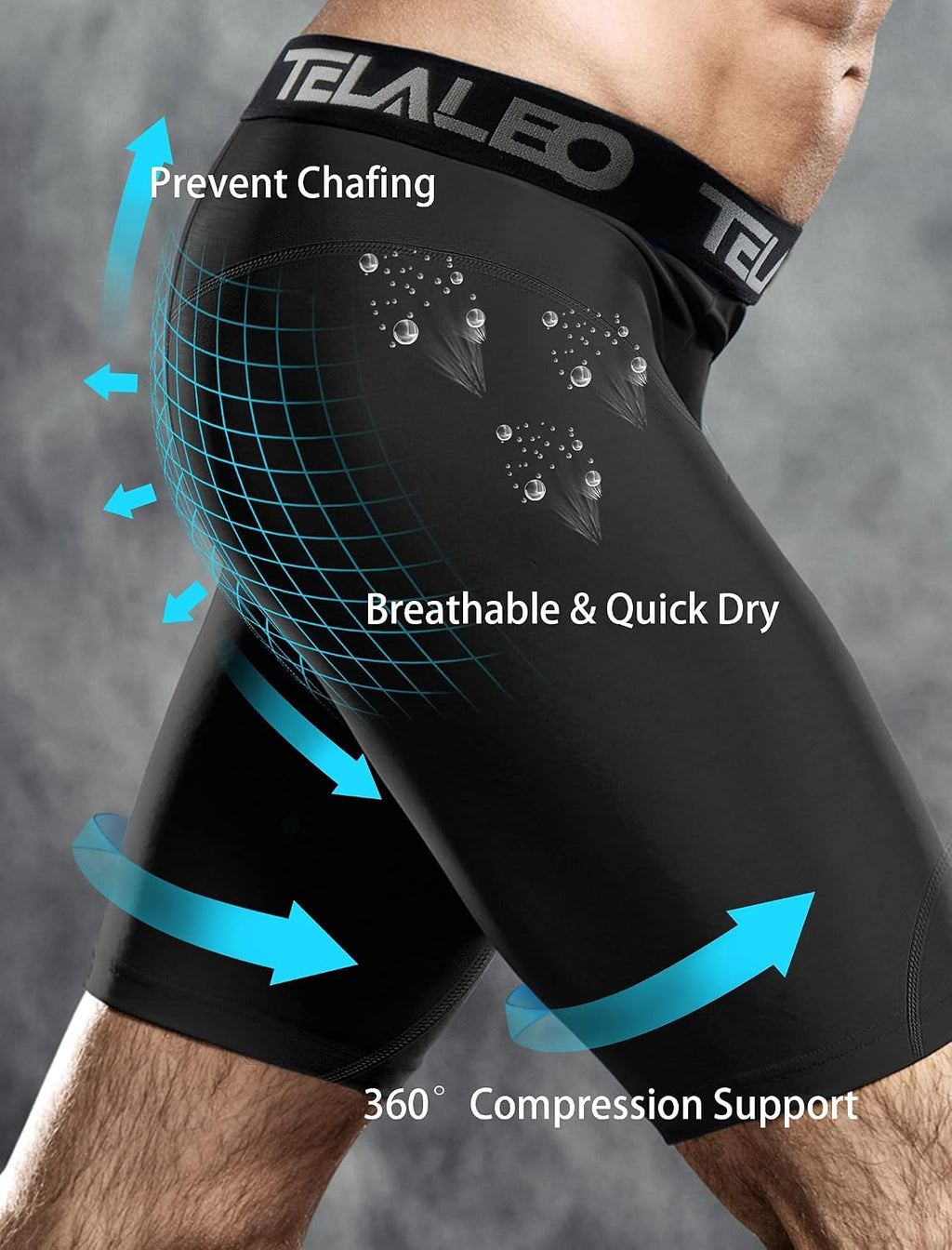 Compression Shorts Men Spandex Athletic Underwear Boxer Brief Base Layer