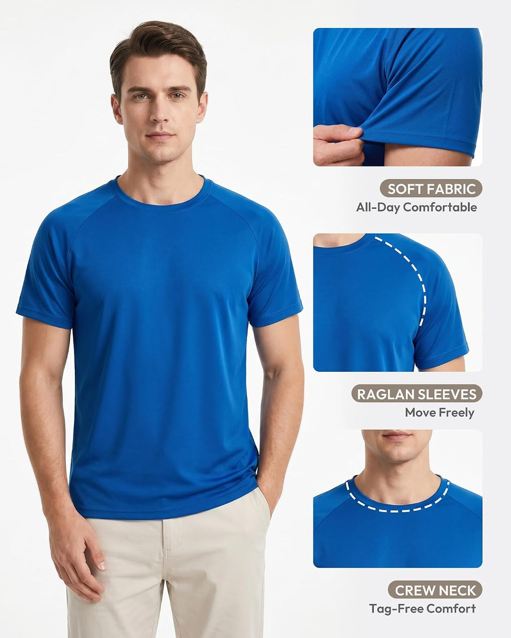 Workout Shirts for Men Short Sleeve Quick Dry Gym T Shirt