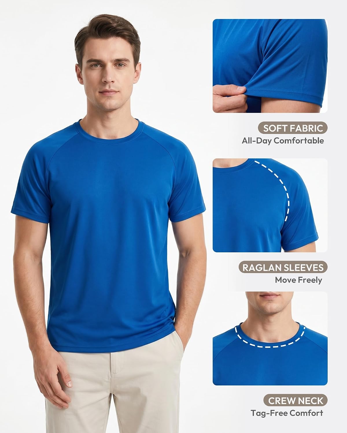 Workout Shirts for Men Short Sleeve Quick Dry Gym T Shirt