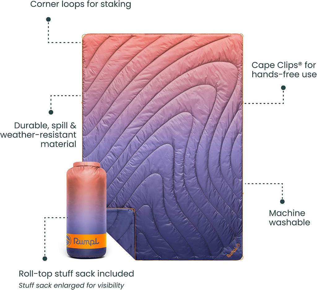 Rumpl Original Puffy 1-Person Blanket, Dusk Fade