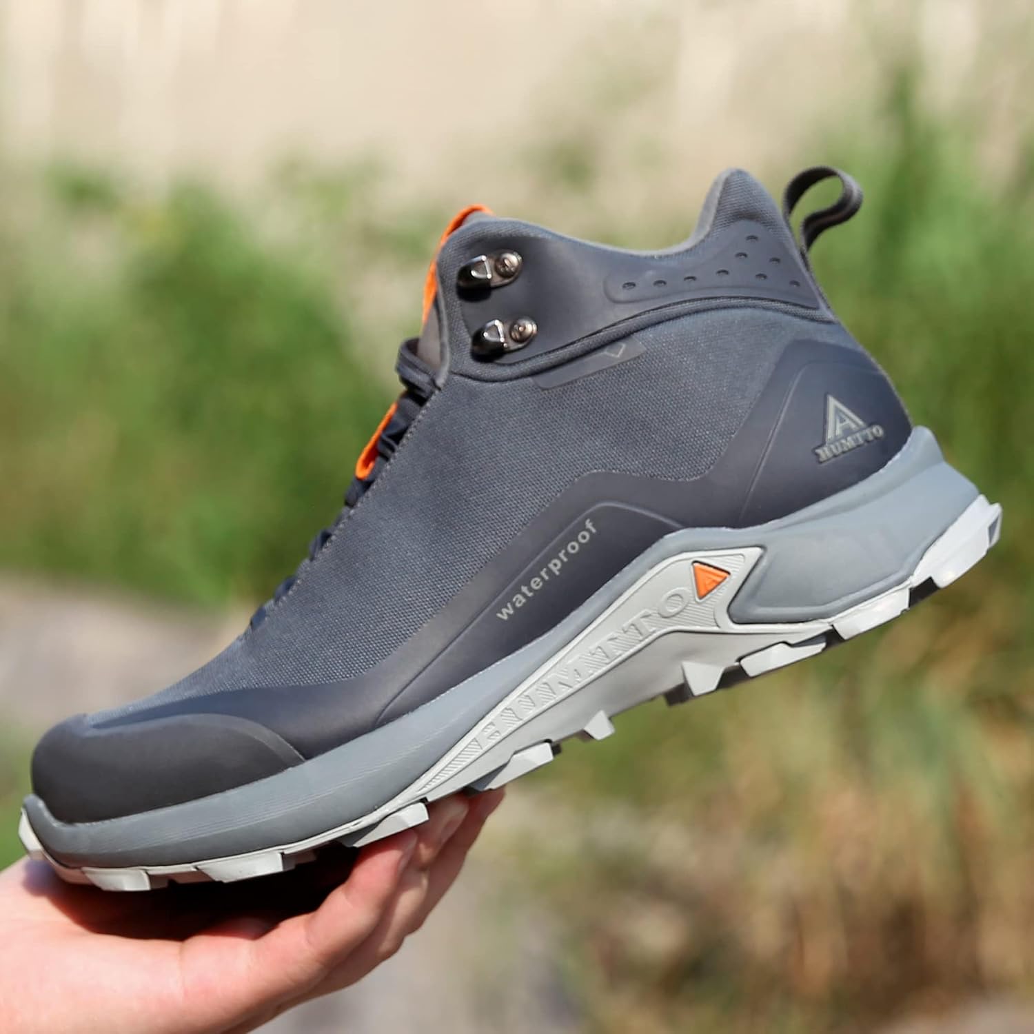 HUMTTO Men's All-Terrain Waterproof Hiking Boots | Lightweight Breathable Comfortable Non-slip Durable Outdoor Ankle Trekking