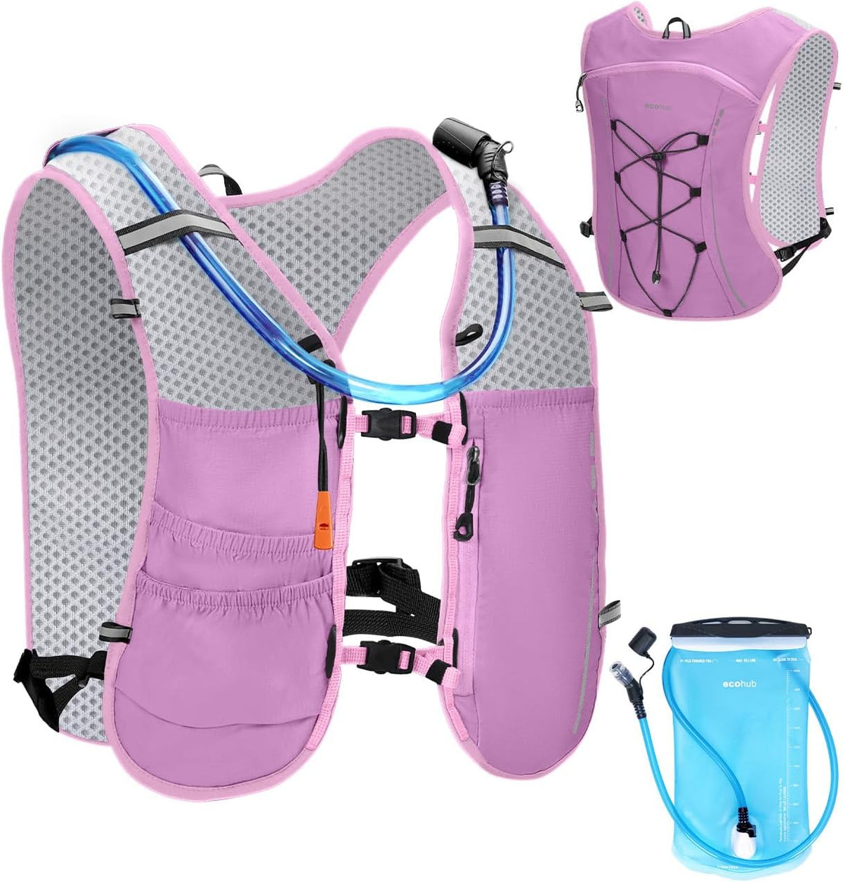 ECOHUB Lightweight Hydration Vest Water Backpack with 2L Water Bladder