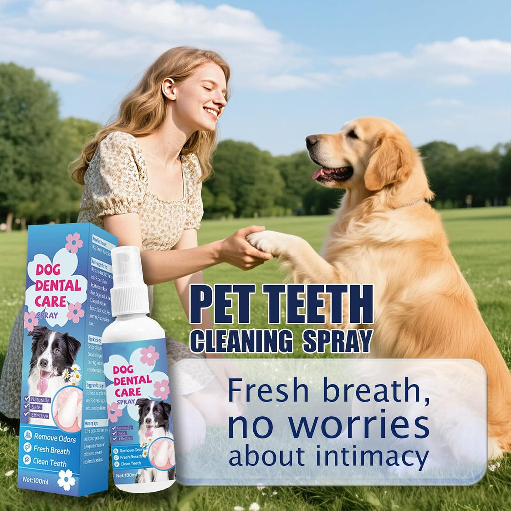QHZ Oral Spray for Dogs – No Brushing Pet Oral Care Spray for Dogs & Cats, Fresh Breath & Tartar Control, Easy Daily Dental Spray for Dogs Teeth Cleaning,100ml