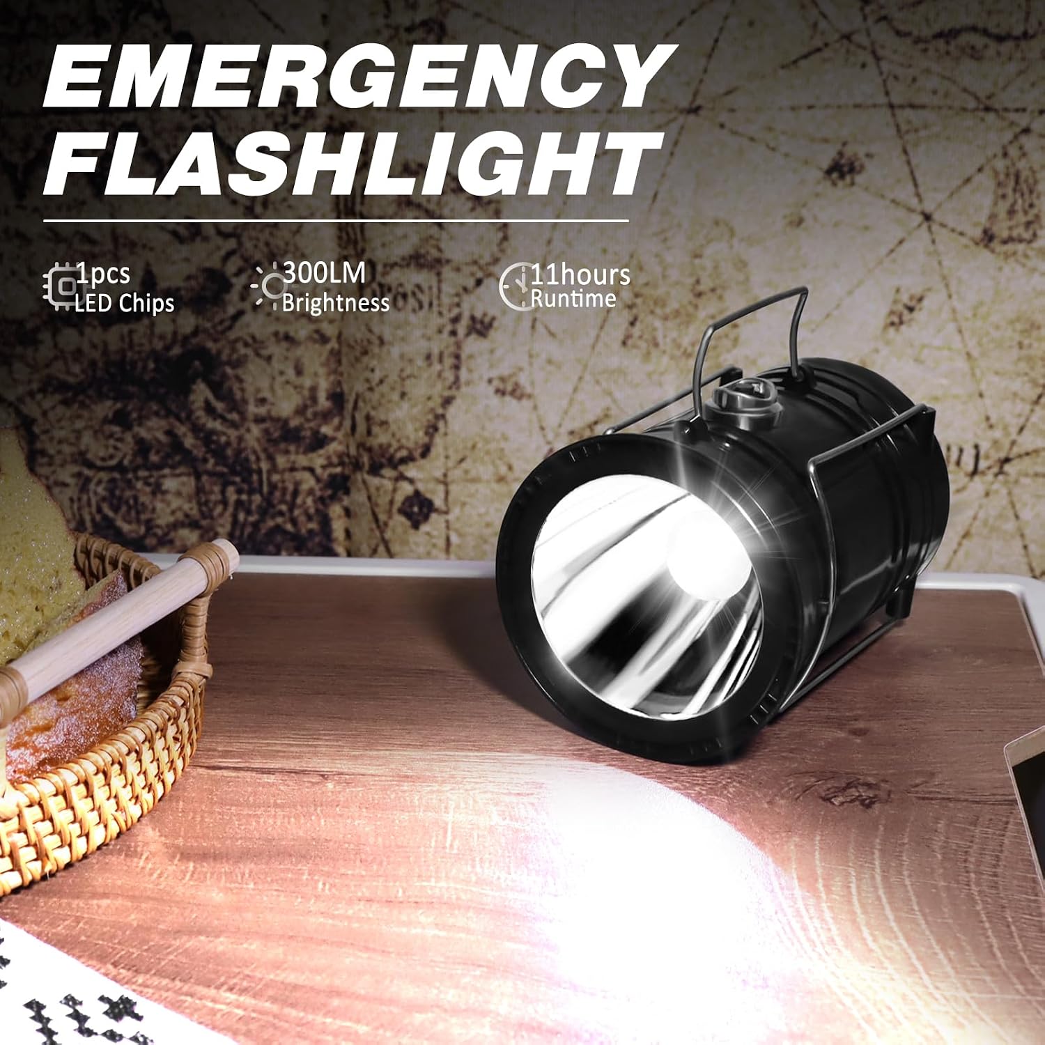 DIBMS 2-Pack Solar Camping Lantern, Collapsible Flashlight Emergency Lights