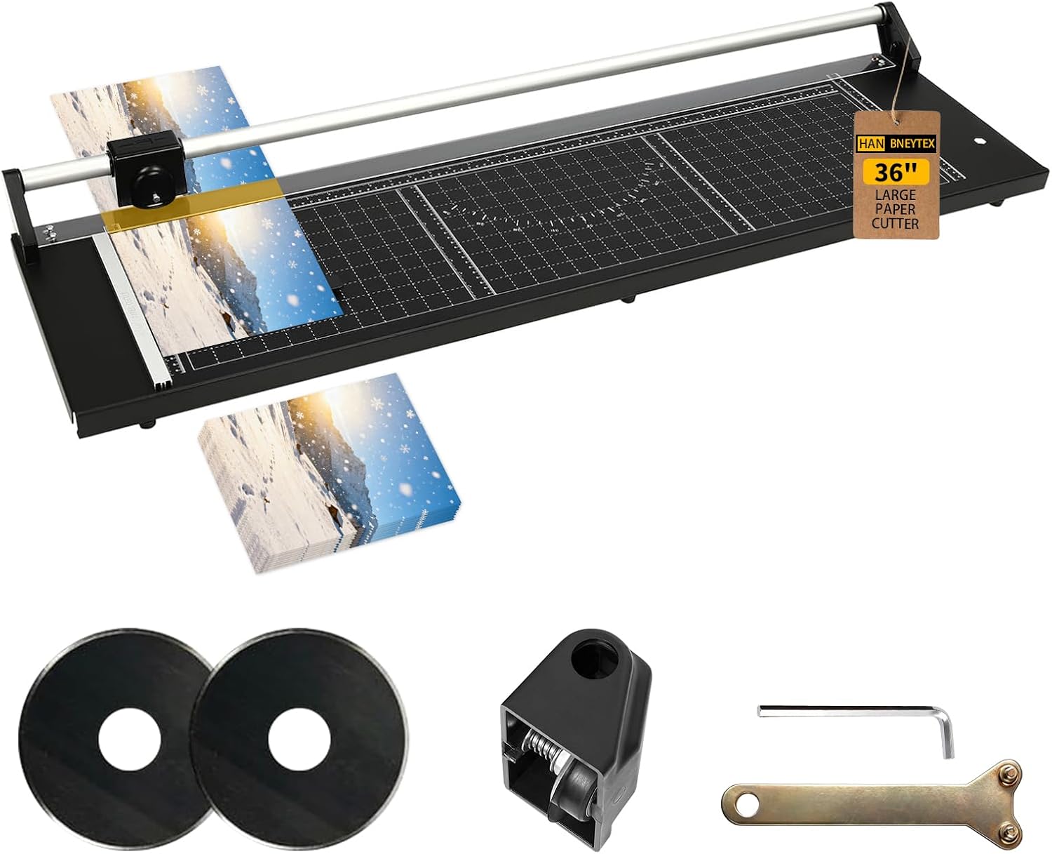 24" Manual Precision Rotary Paper Trimmer,Heavy Duty Rolling Cutter Tool,Professional Rolling Trimmer for Cutting Photo Paper, Card Stock, Office Paper