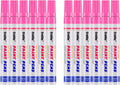 Pink Paint Markers, 12 Pack Oil-Based Waterproof Quick Dry Permanent Paint Pen Set for Rocks Painting, Wood, Fabric, Plastic, Canvas, Glass, Mugs, Metal, Tire, Stone, DIY Craft