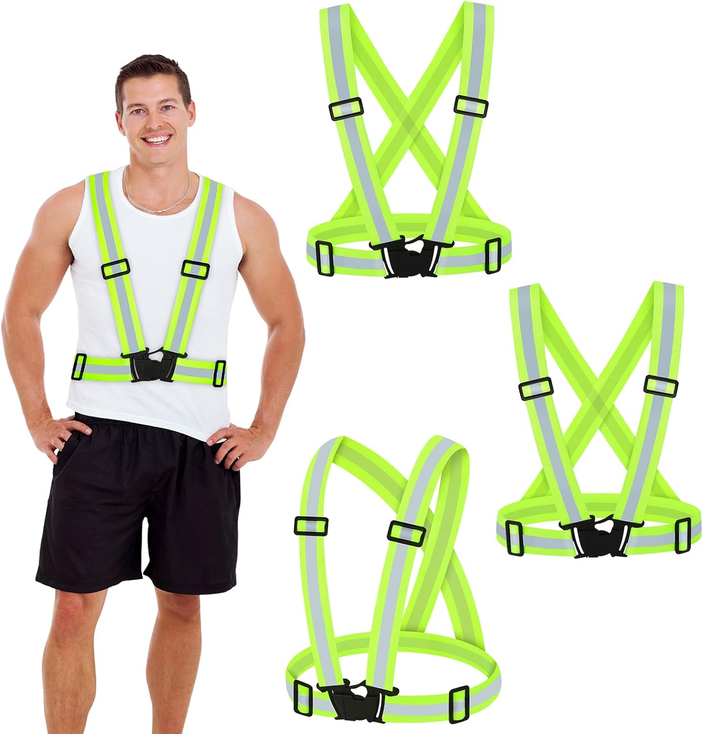3PCS Reflective Vest Running Gear