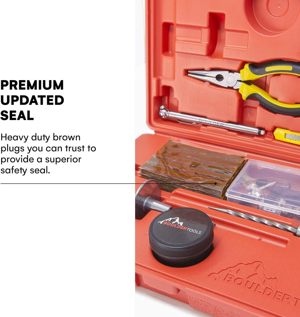 Boulder Tools Tire Plug Kit - Professional Tire Repair Kit
