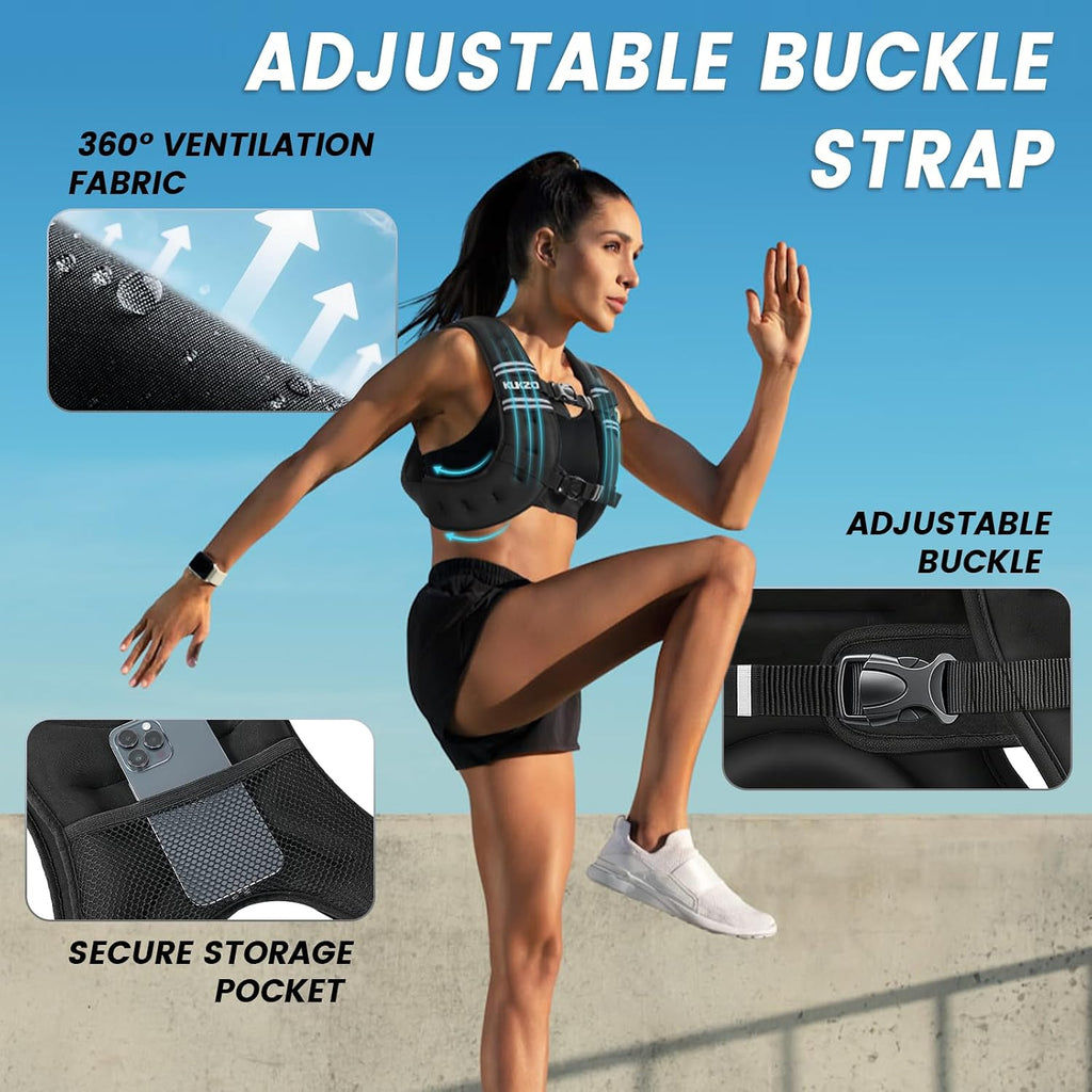 Weighted Vest Woman 6/8/12/16/20/25/30lb Weight Vest for Women Men Body Weight Vests for Walking Strength Training Running Workout Jogging Fitness