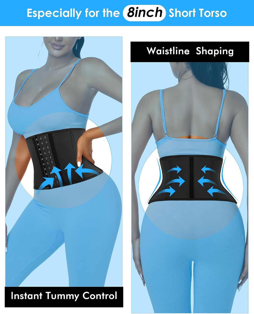 Short Torso Waist Trainer for Women Faja Body Shaper