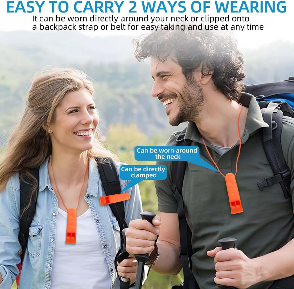 12/24/36/60 Pack Emergency Whistles Safety with Lanyard 120db Loud Survival Rescue Signaling for Kayak Life Vest Jacket Boating Fishing Boat Camping Hiking Hunting Lifeguard Outdoor