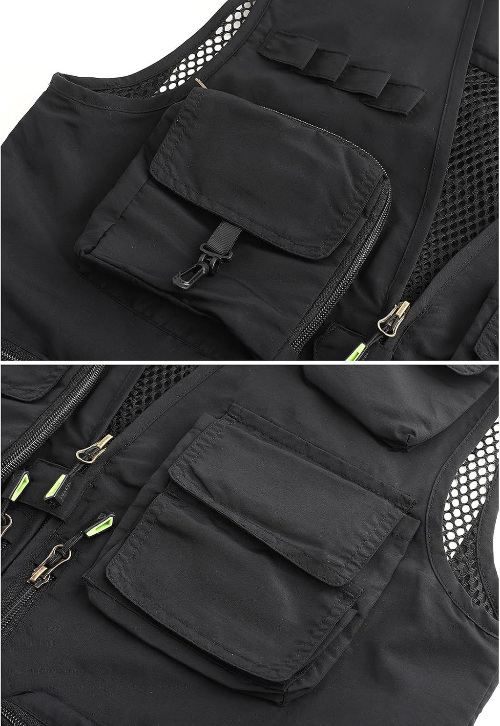 Hbufnha Outdoor Fishing Hunting Vest Multi Pockets Work Cargo Jacket