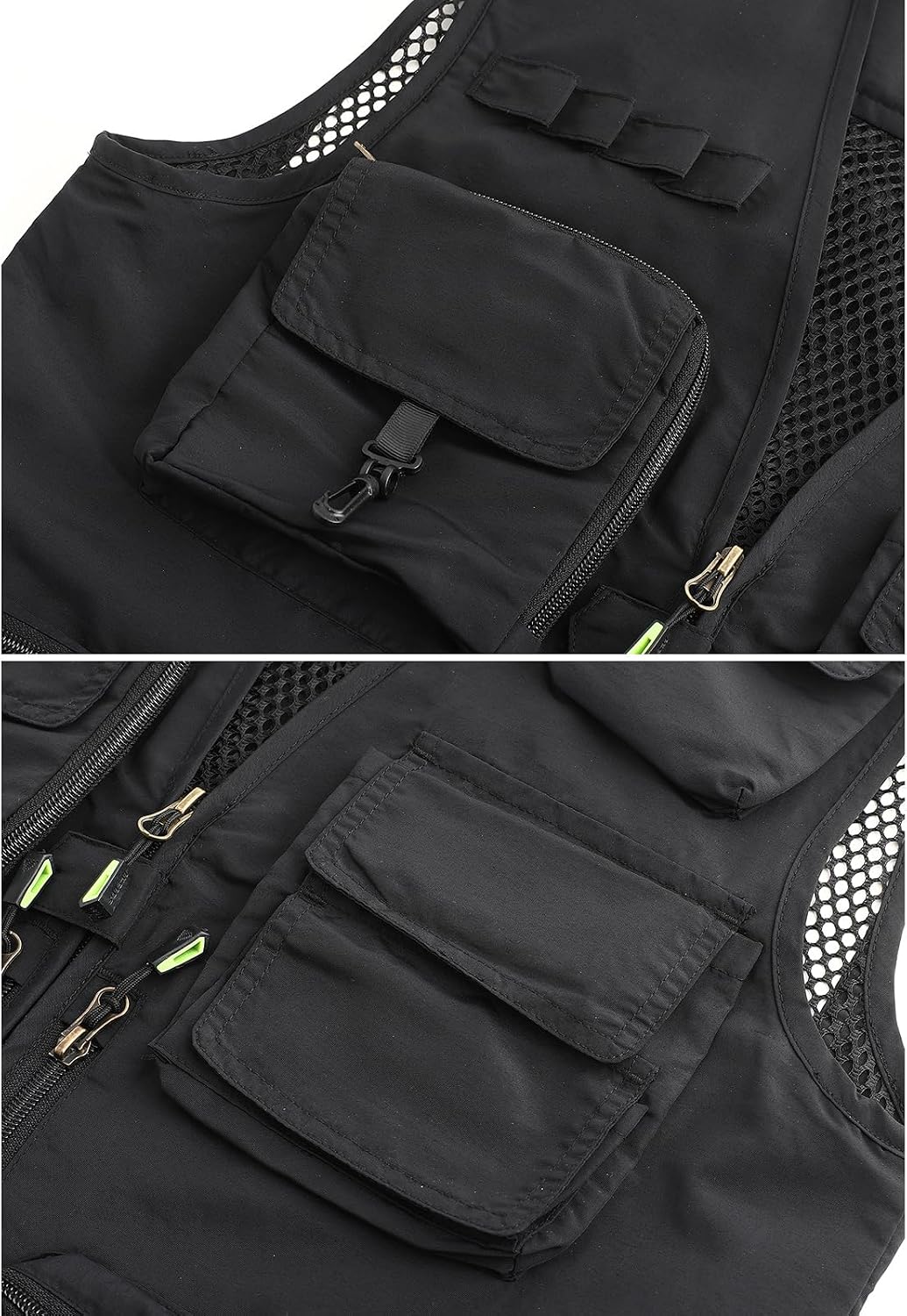 Hbufnha Outdoor Fishing Hunting Vest Multi Pockets Work Cargo Jacket