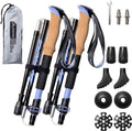 BISINNA Collapsible Ultralight Trekking Poles for Hiking 2pc 7075 Aluminum