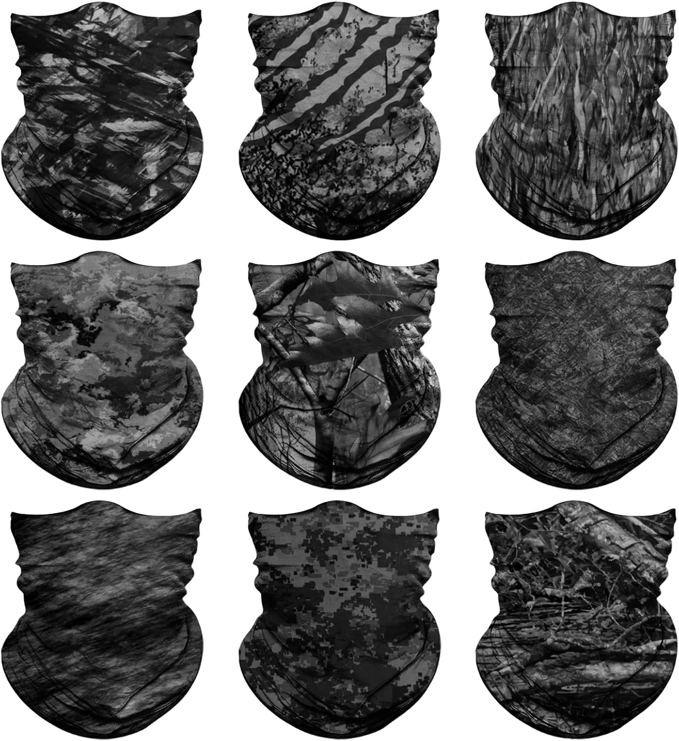 Neck Gaiter for Men Women Headwear Bandana Head Wrap Face Scarf Mask Cover Warmer Balaclava-Seamless & Versatile