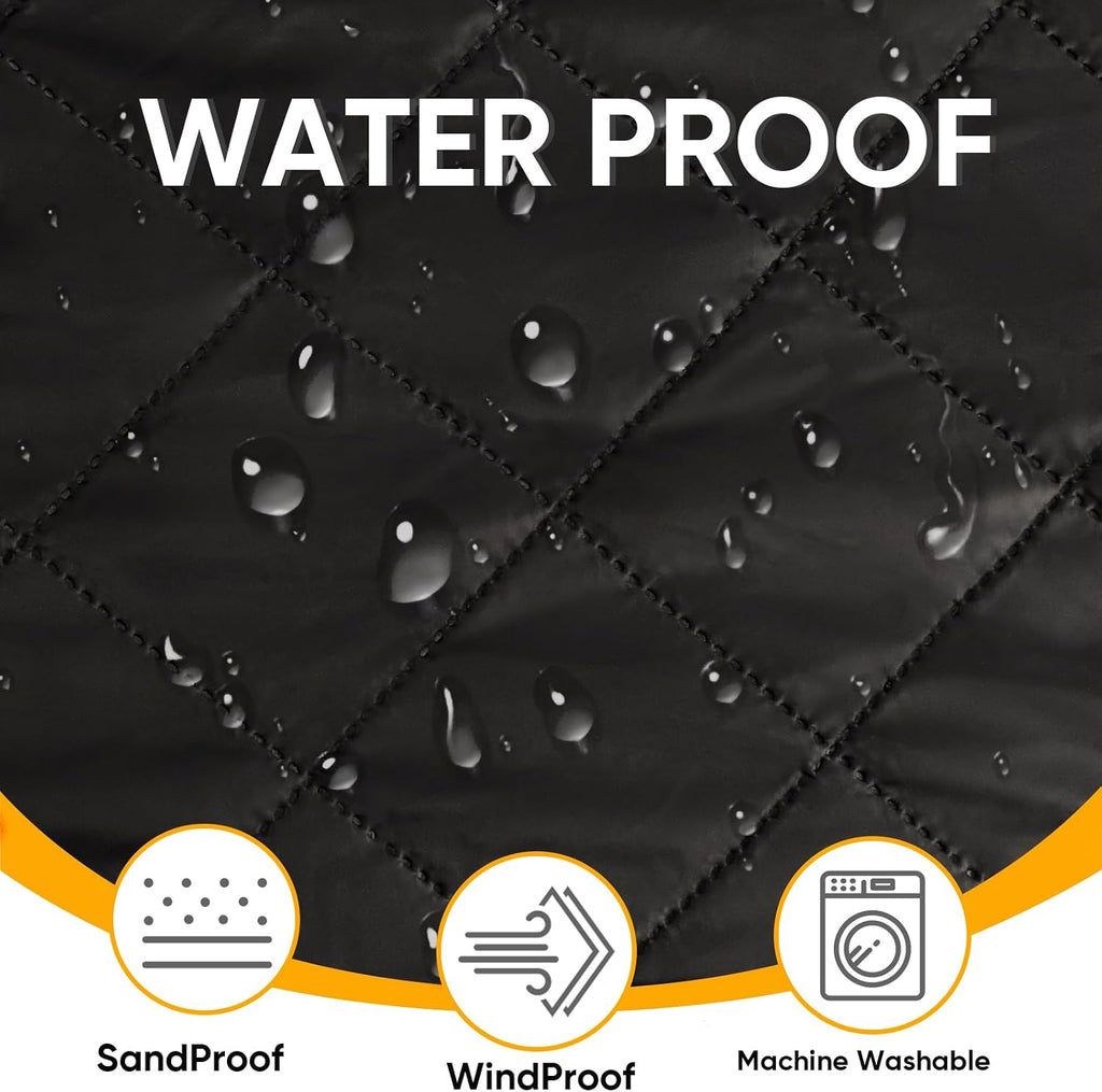 Waterproof Outdoor Blanket 82"x55", Windproof & Warm, 300 GSM Sherpa Lining