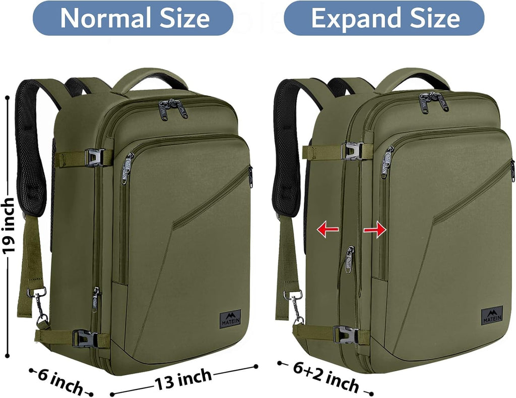 MATEIN Expandable Air Travel Backpack, Light Weight Carry on Backpack