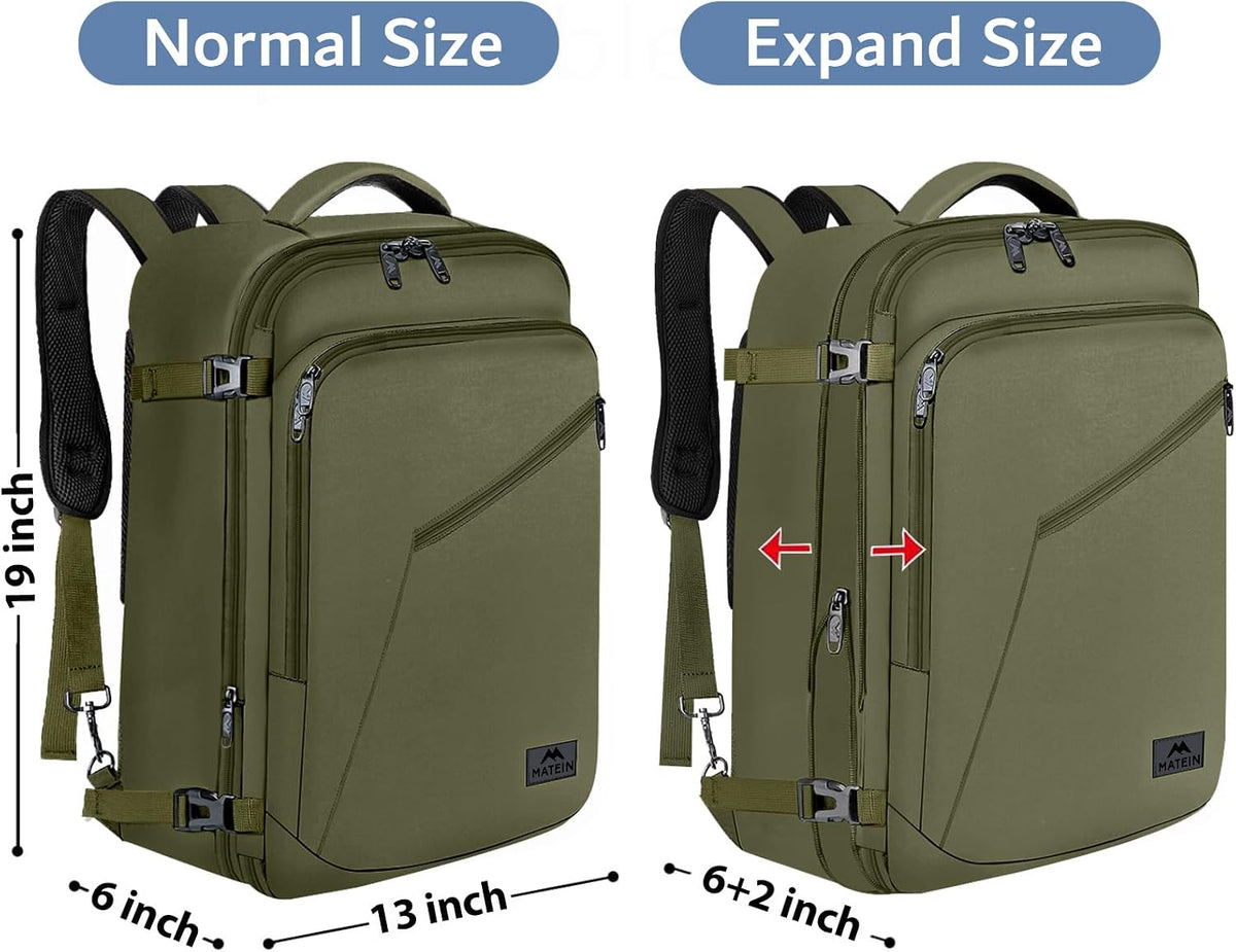 MATEIN Expandable Air Travel Backpack, Light Weight Carry on Backpack