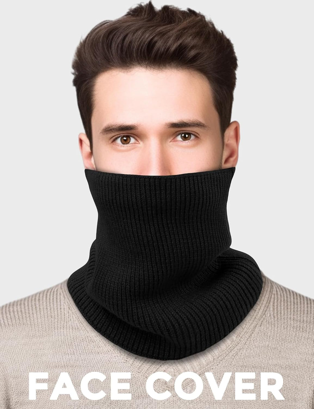 Buauty Neck Warmer Gaiters for Men Women Winter Neck Scarves Fleece Cold Weather Gear Ski Accessories Nose Ear Face Mask