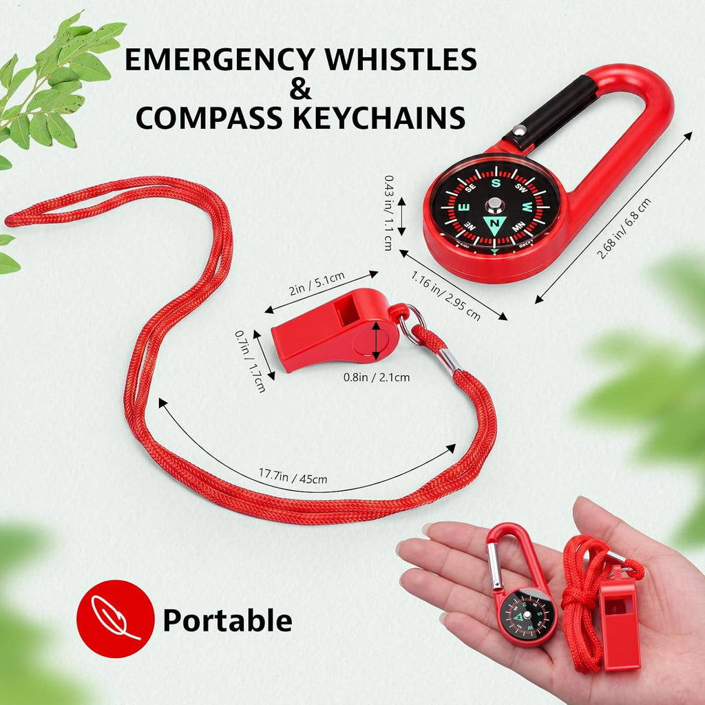Honoson Emergency Whistle Compass Set