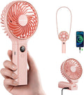 SWEETFULL Handheld Portable Fan, 5000mAh Rechargeable Battery, 6 Speed Wind, LED Digital Display, Foldable Electric Personal Mini Travel Fan with Backup Power, Summer Essentials Gifts for Women Girl