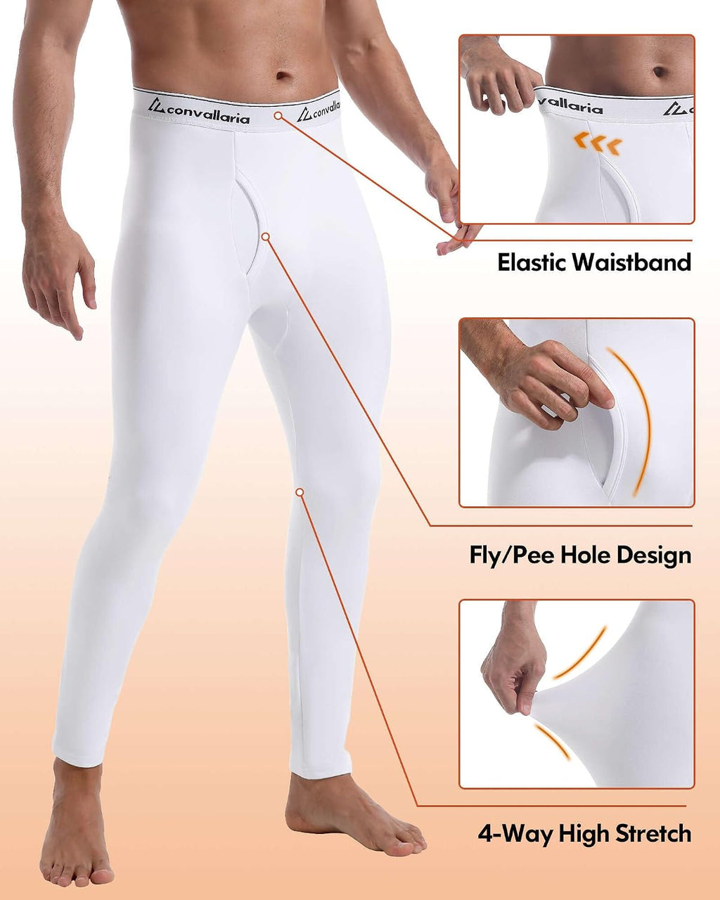 Men's Thermal Pants Long Johns Bottom Athletic Base Layer