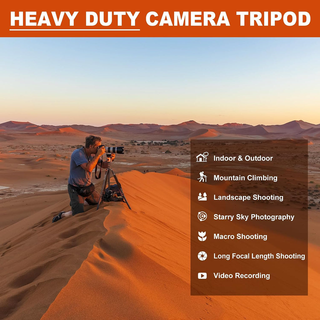80/85 inches Heavy Duty Tripod for Camera Phone, 85" Camera Tripod Monopod