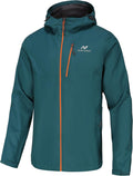 NORDIC OUTLAND Mens Lightweight Hooded Waterproof Rain Jacket Breathable Raincoat Shell for Outdoor Mountain Hiking