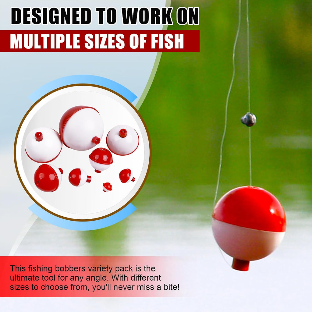 Fishing Bobbers Hard ABS Push Button Round Buoy Floats Snap-on Bobbers