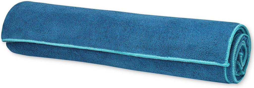 Gaiam Stay-Put Yoga Mat Towel, Non-Slip, Corner Pockets