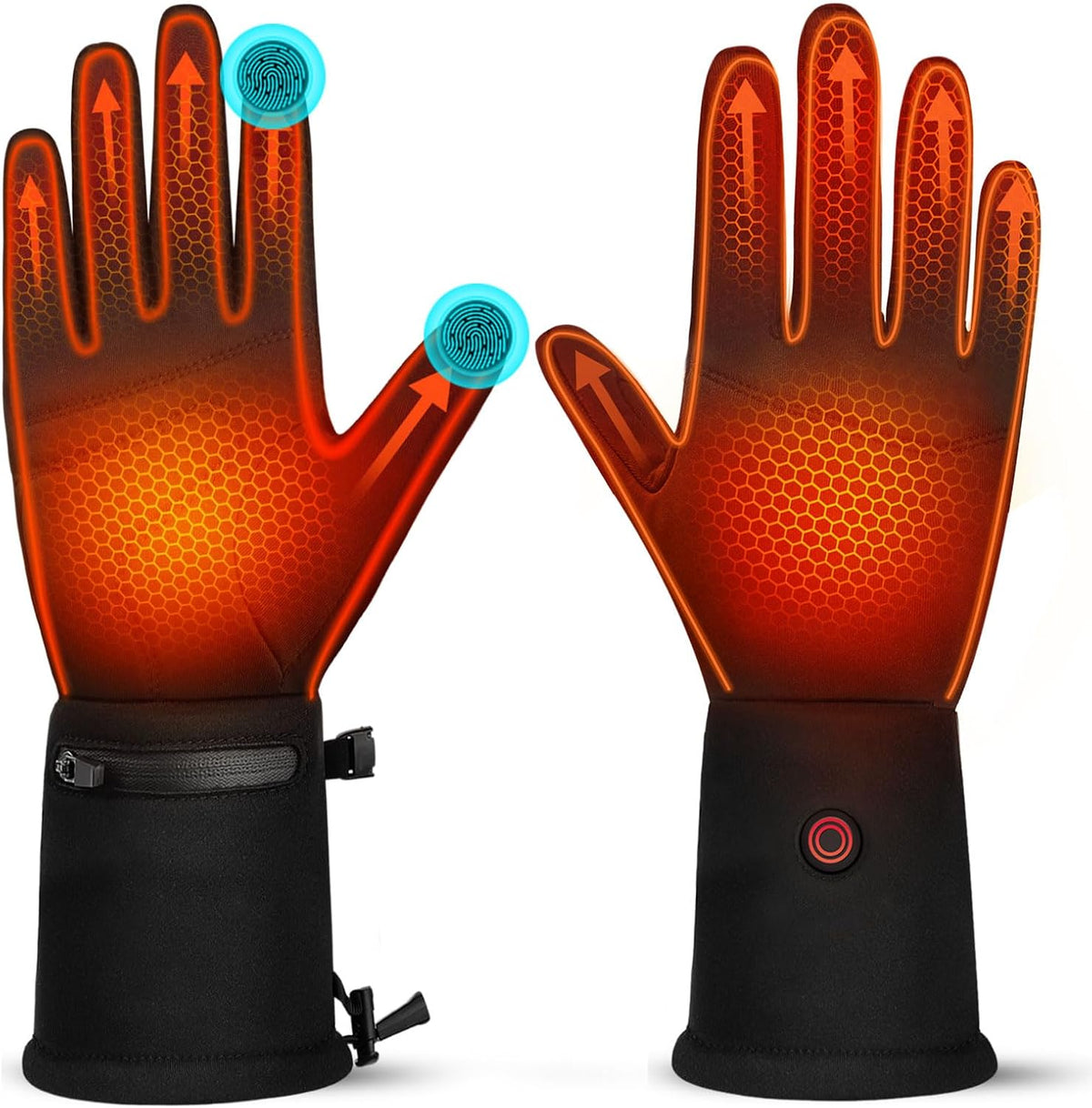 Heated Gloves Liners Rechargeable for Men & Women Thin Electric Gloves